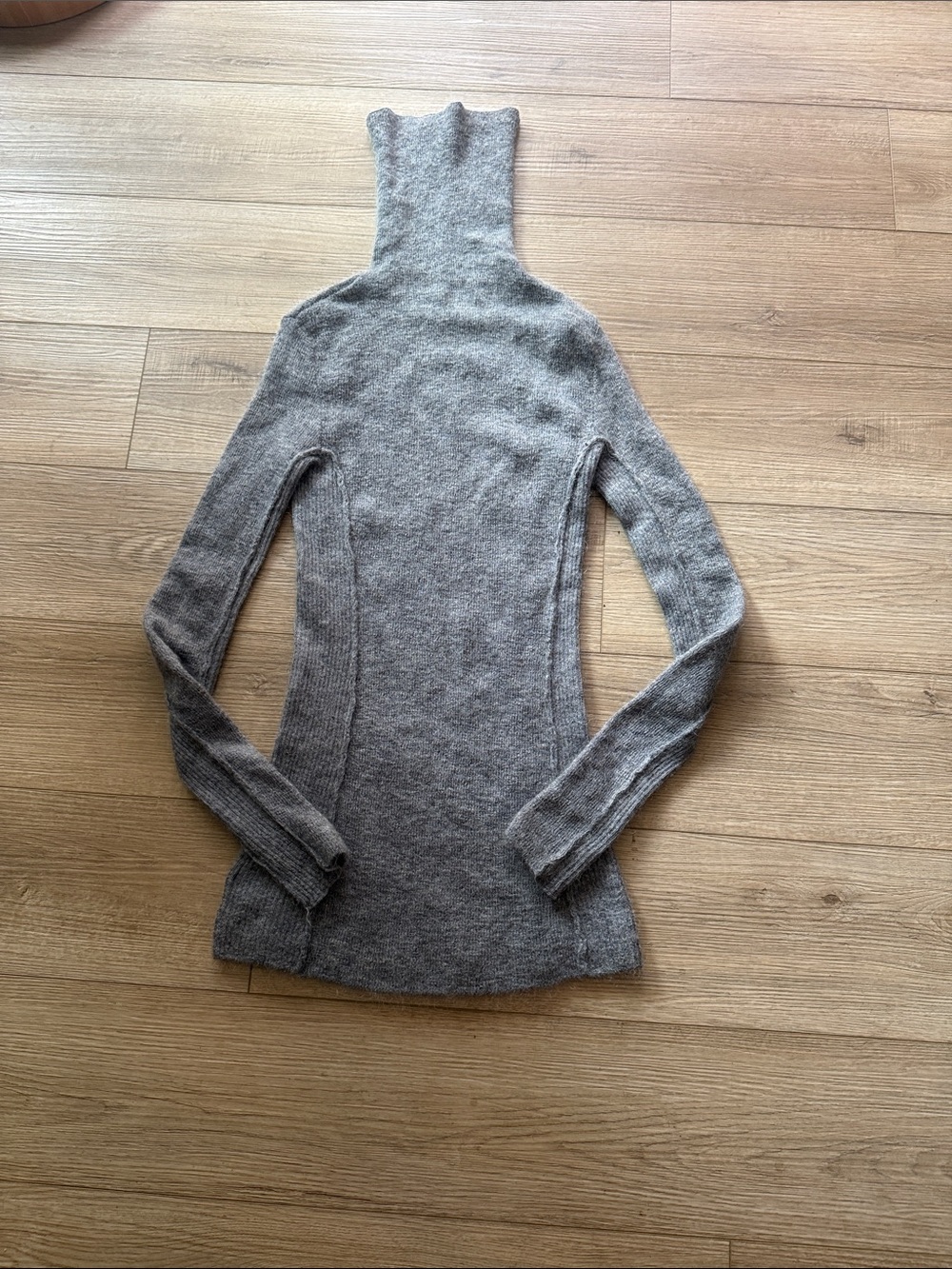Slim Fit Gray Turtleneck Sweater